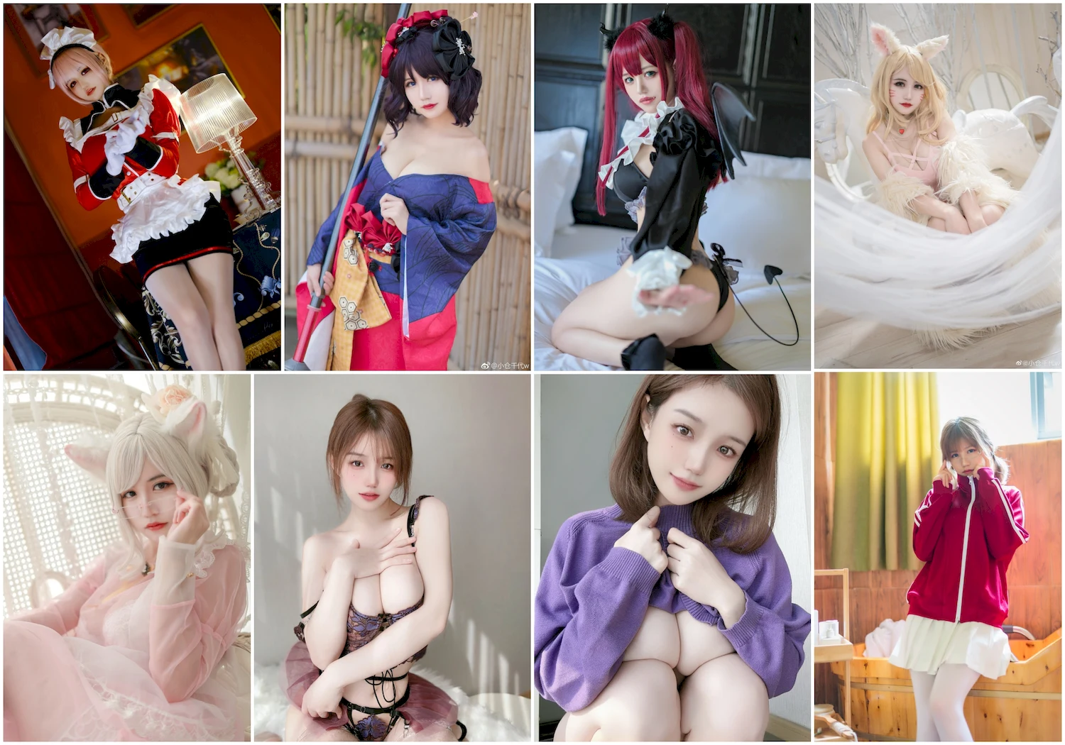小仓千代w写真图片 性感美少女 网红模特